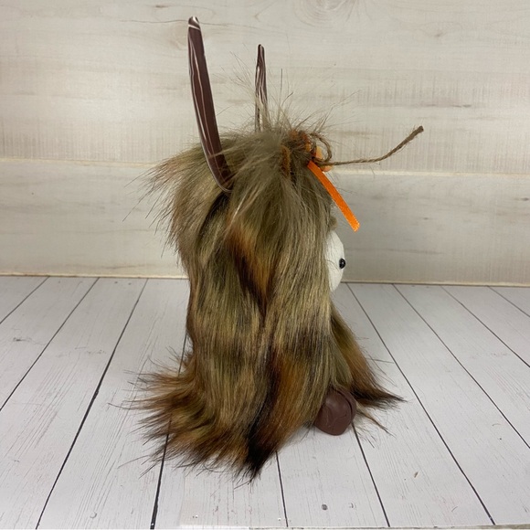Highland Cow Coo Gnome Rust Brown Handmade Orange Flower Bow Farmhouse Decor - Picture 9 of 13